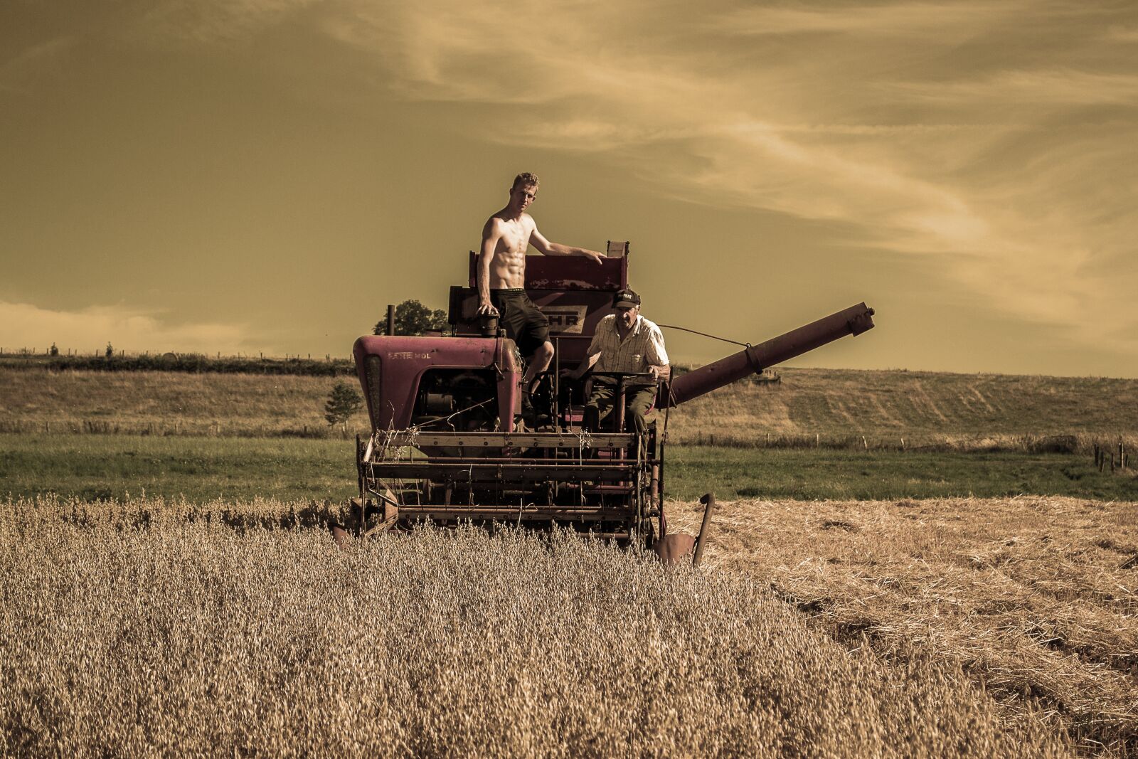 Nikon D3100 sample photo. Harvest, harvester, agriculture photography