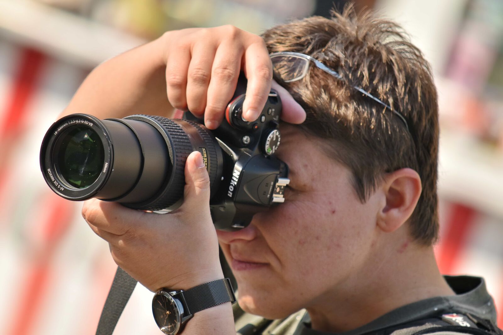 Nikon D5500 sample photo. Lens, camera, photographer, journalist photography