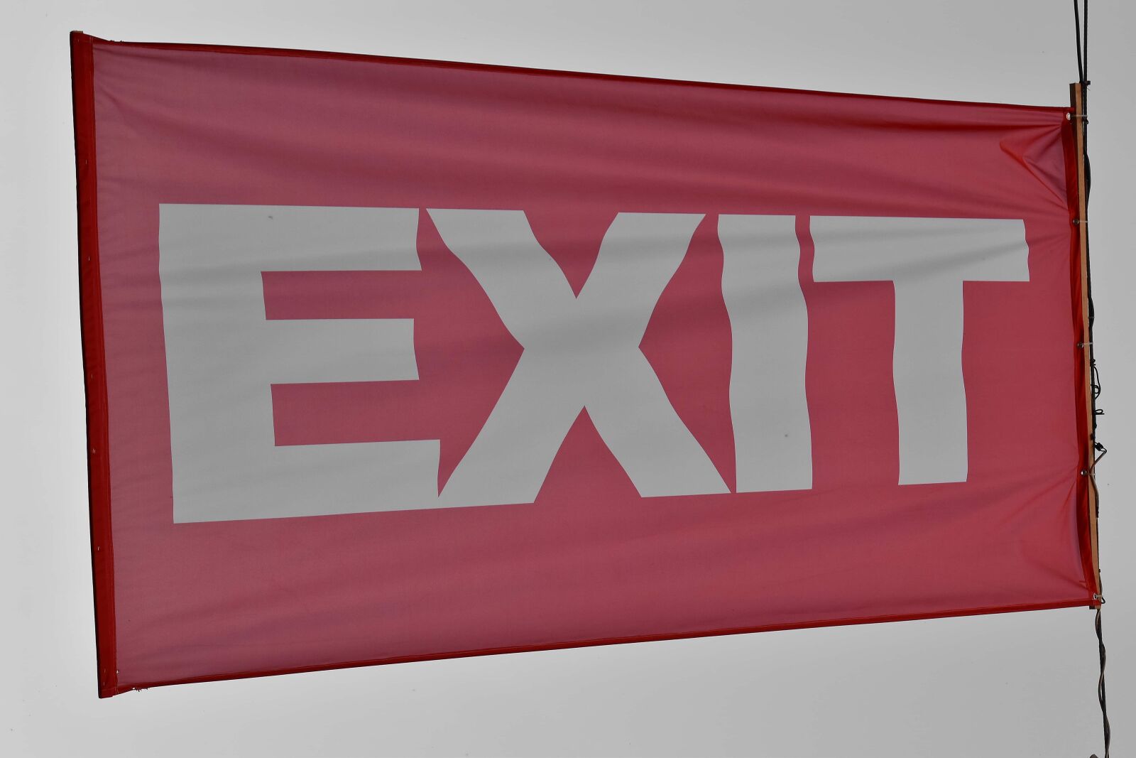 Nikon D5500 sample photo. Detail, exit, red, flag photography