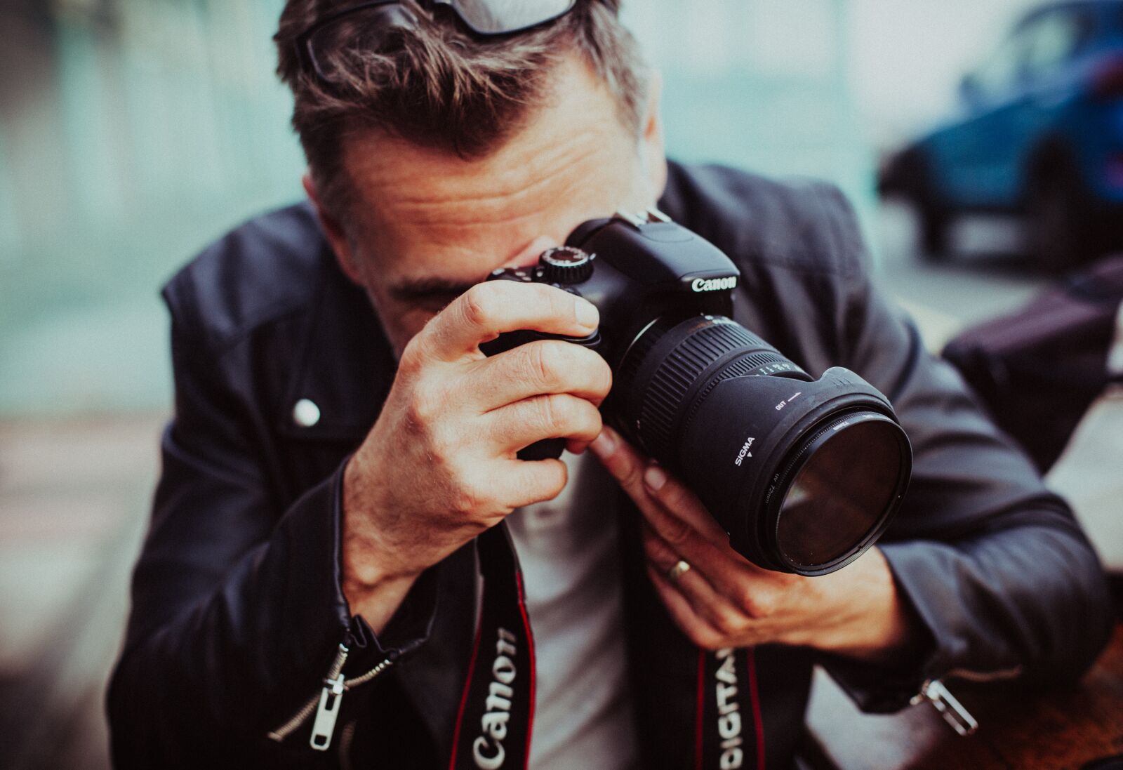 Canon EOS 5D Mark II sample photo. Adult, black, camera photography