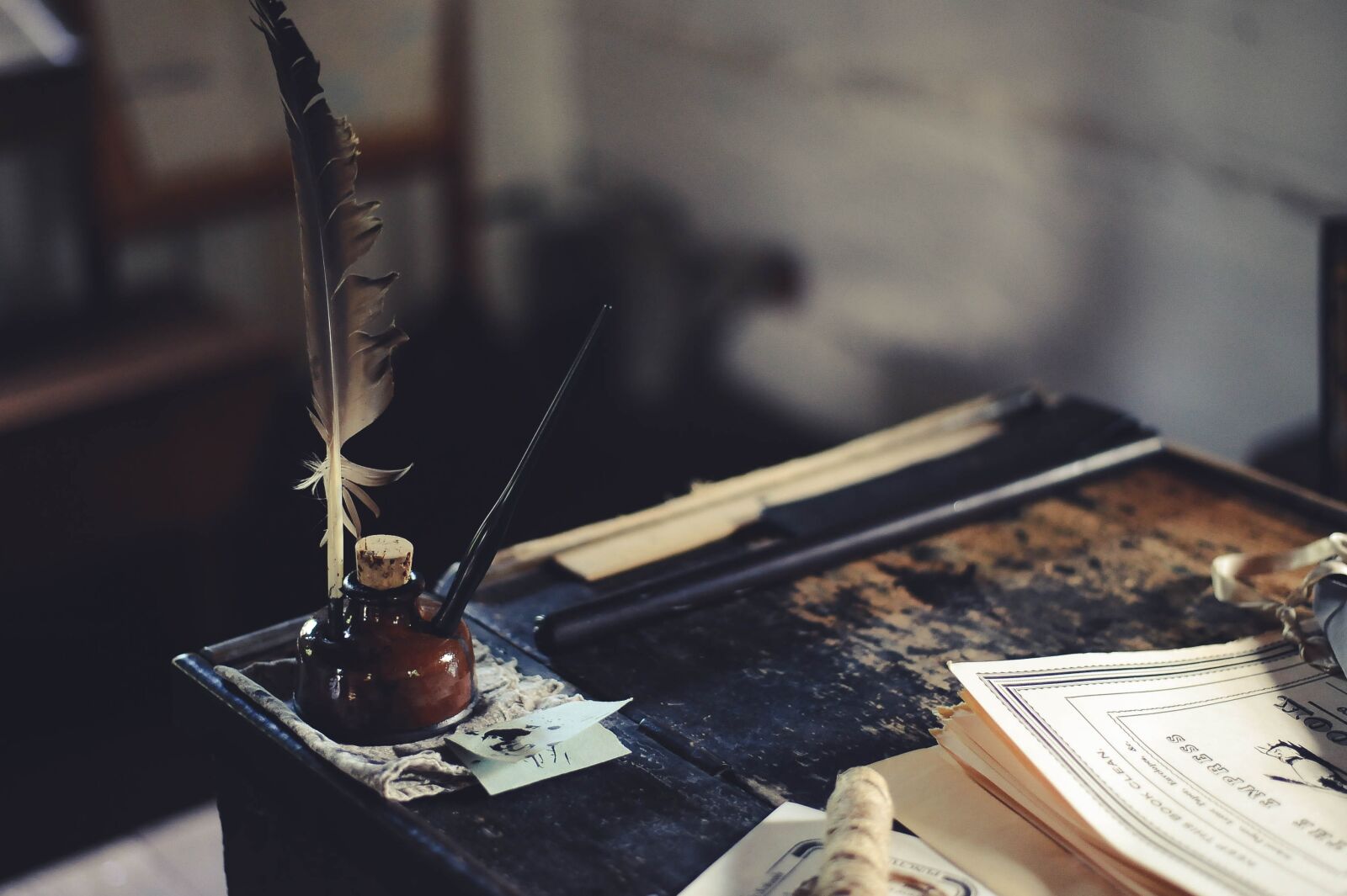 Nikon D700 sample photo. Desk, ink, education photography