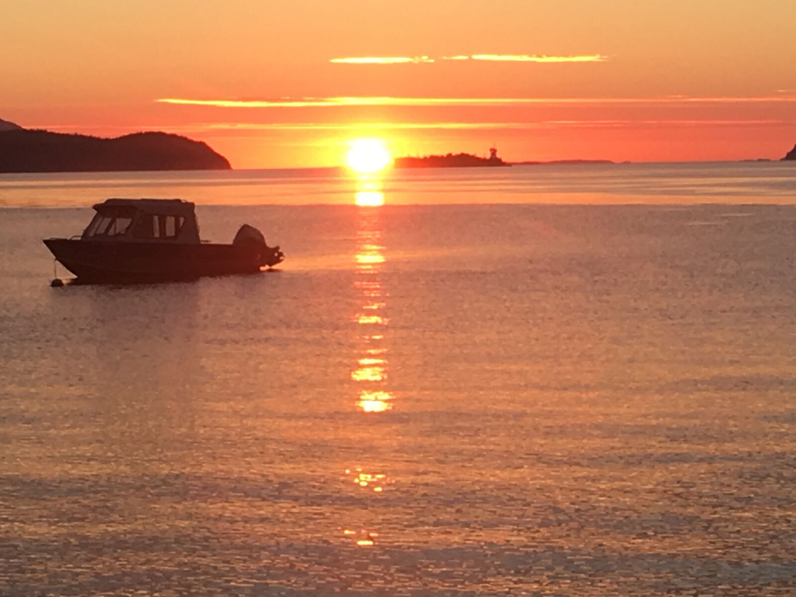 Apple iPhone 6s sample photo. Sunset, boat, sea photography