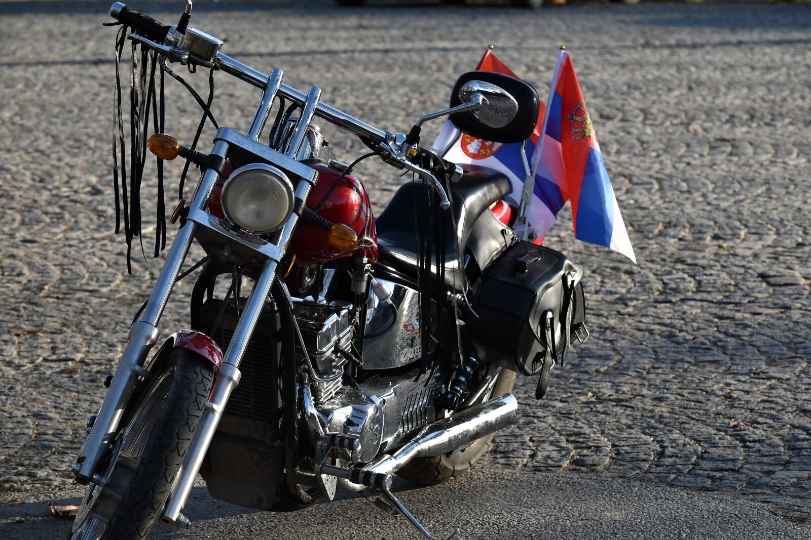 Nikon D5500 sample photo. Chrome, engine, motorcycle, pavement photography