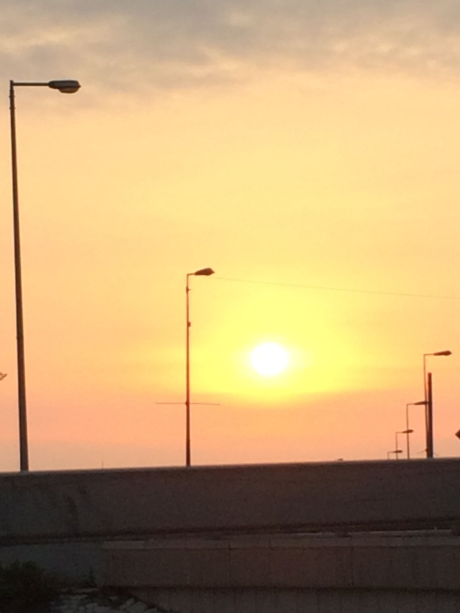 iPhone 5s back camera 4.15mm f/2.2 sample photo. Sunset, road, light photography
