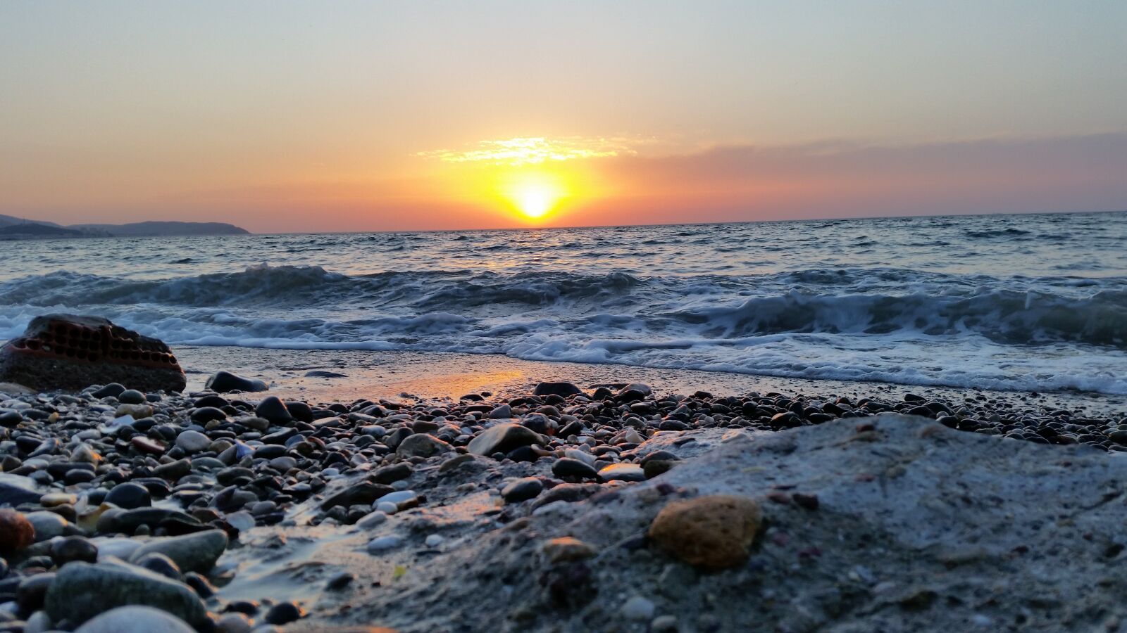 Samsung Galaxy S5 sample photo. Sea, sunset, turkey, waves photography