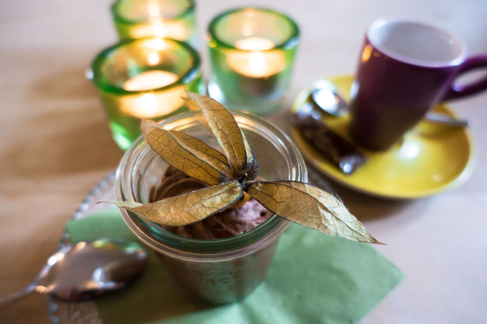 Sony Cyber-shot DSC-RX100 III sample photo. Dessert, espresso, candle photography