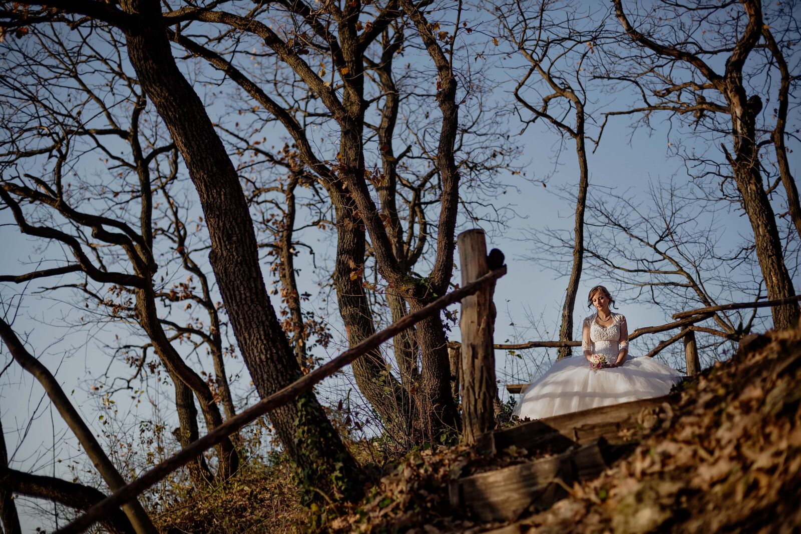 Canon EOS 5D Mark III + Canon EF 50mm F1.4 USM sample photo. Bride, alone, hilltop, think photography