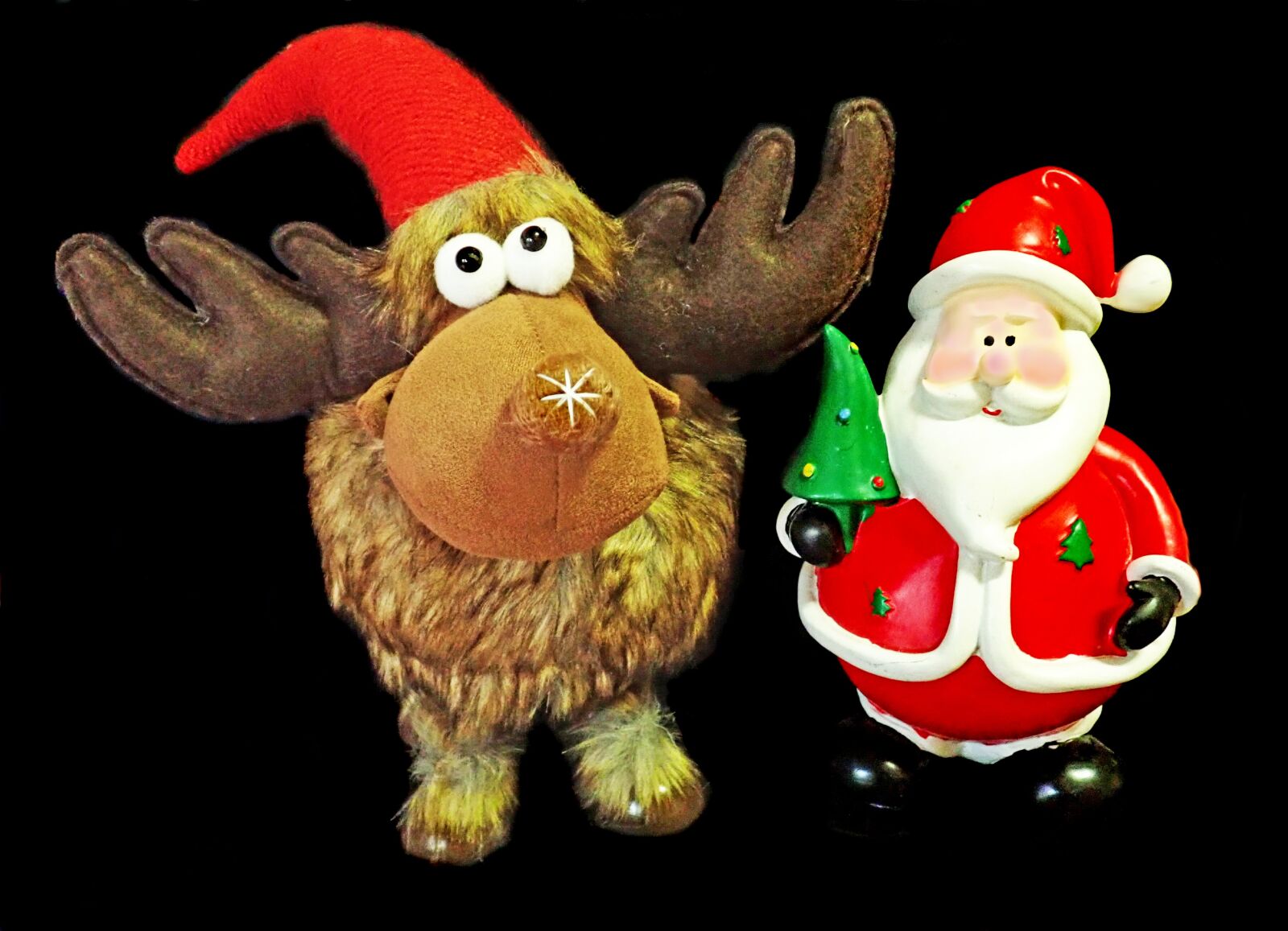 Olympus TG-5 sample photo. Santa, reindeer, christmas photography