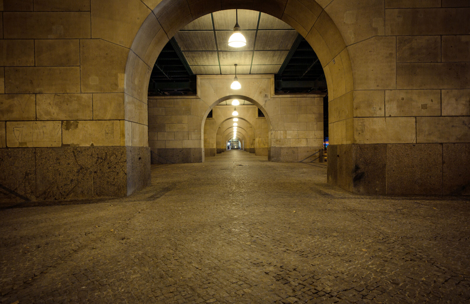 Canon EF 24-70mm F2.8L II USM sample photo. Lights, night, tunnel, architecture photography