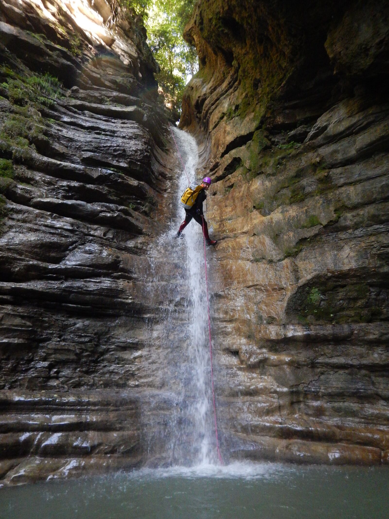 Nikon Coolpix AW120 sample photo. Canyoning descent, canyoning, rappelling photography