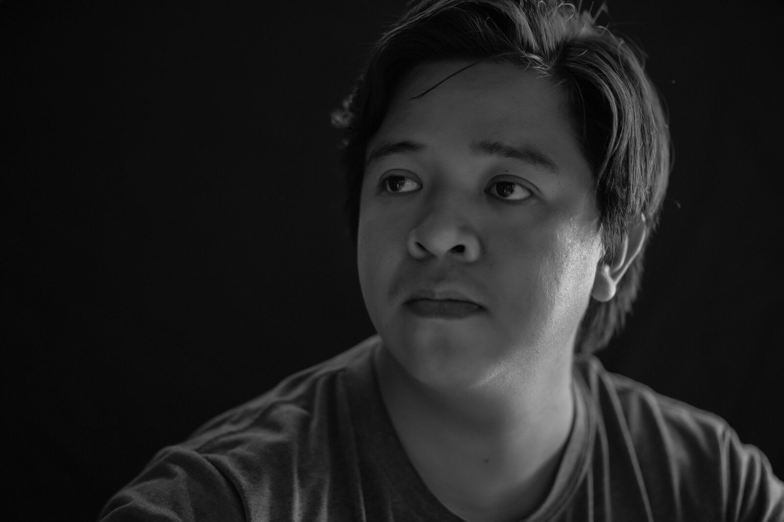 Canon EF 85mm F1.8 USM sample photo. Portrait, black and white photography