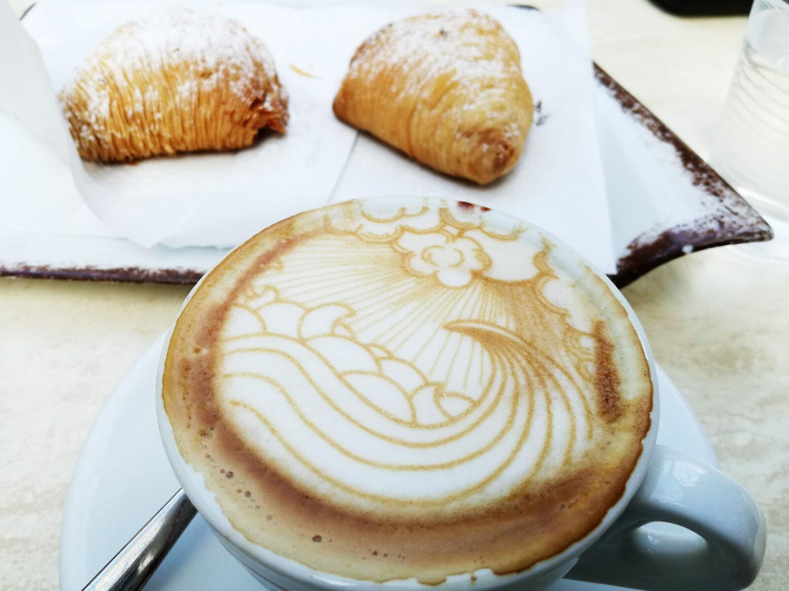 HUAWEI P9 LITE sample photo. Cappuccino, breakfast, puffs photography