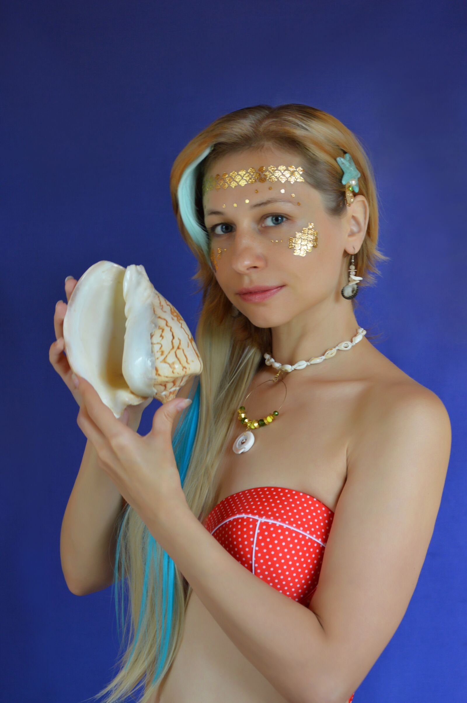 Nikon D3200 sample photo. Mermaid, shell, the little photography