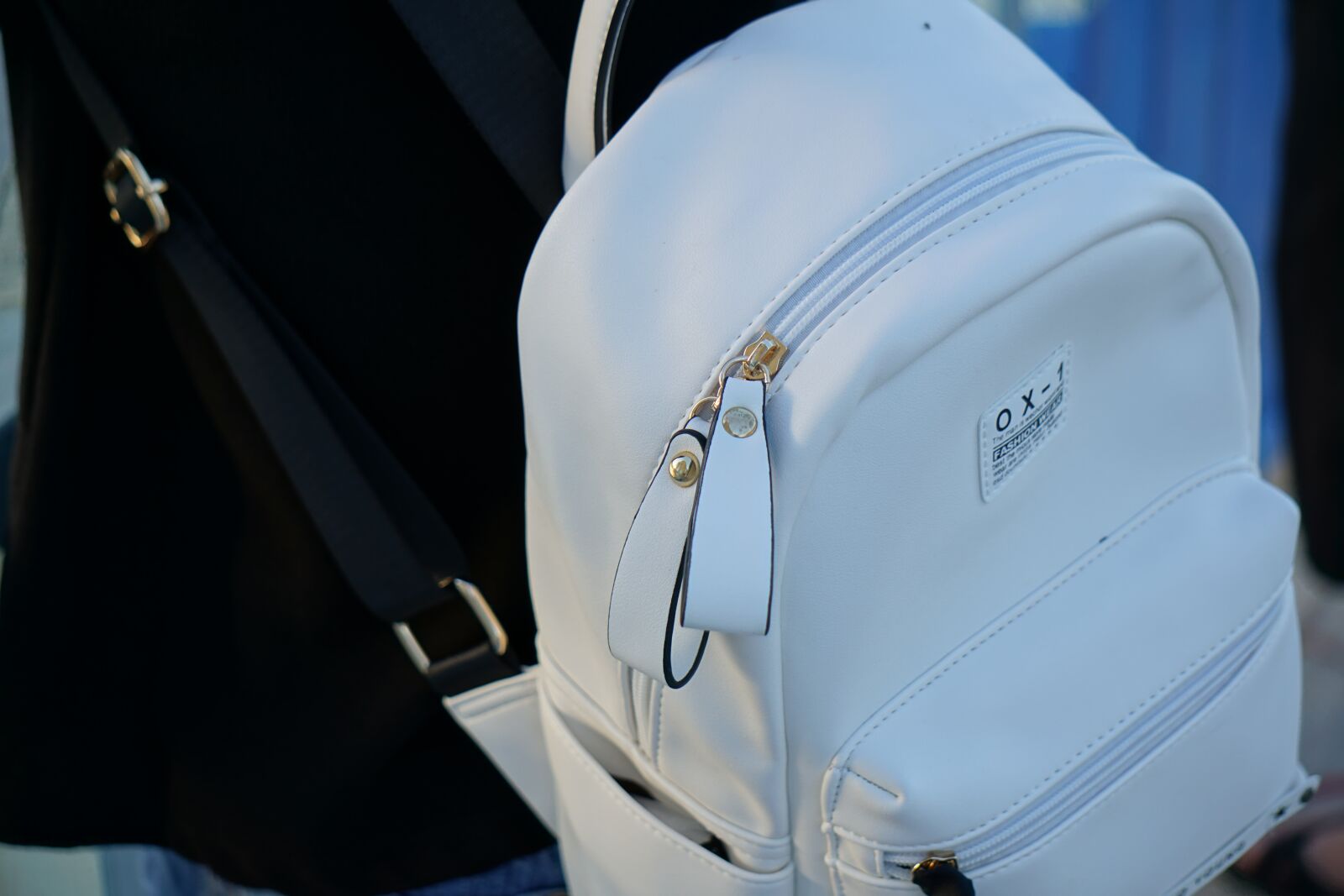 Sony E 55-210mm F4.5-6.3 OSS sample photo. Bag, white, fashion photography