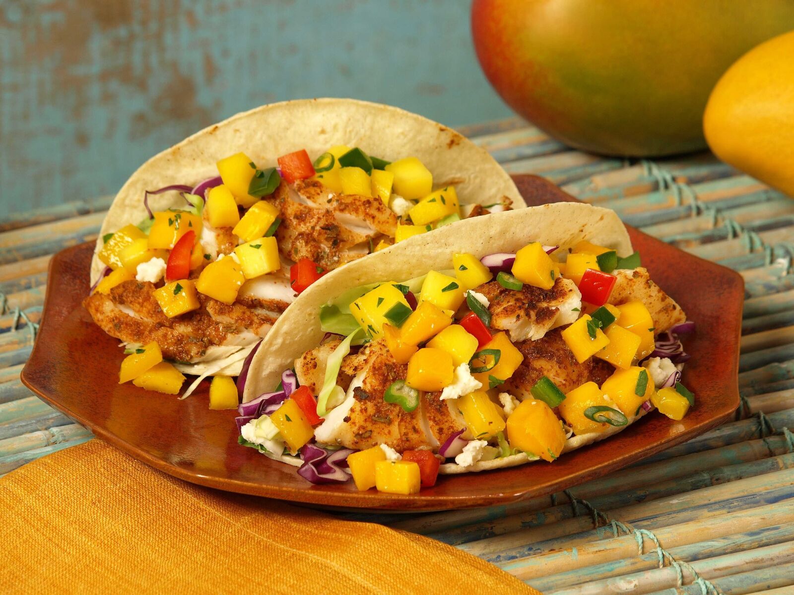 Olympus E-510 (EVOLT E-510) sample photo. Mango catfish taco, taco photography