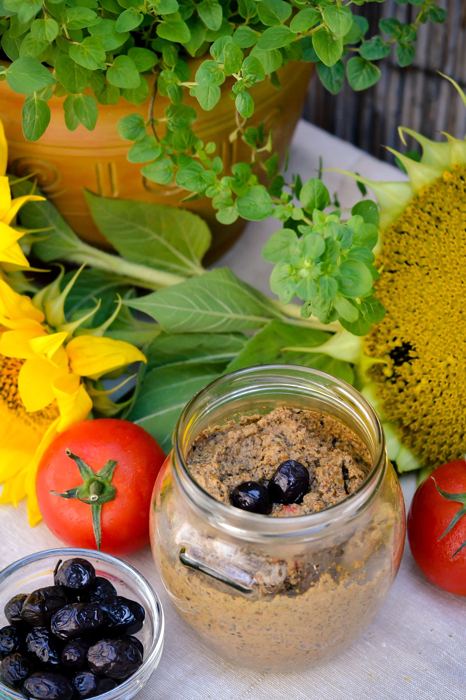 Nikon D3100 sample photo. Sunflower pate, breakfast, vegan photography