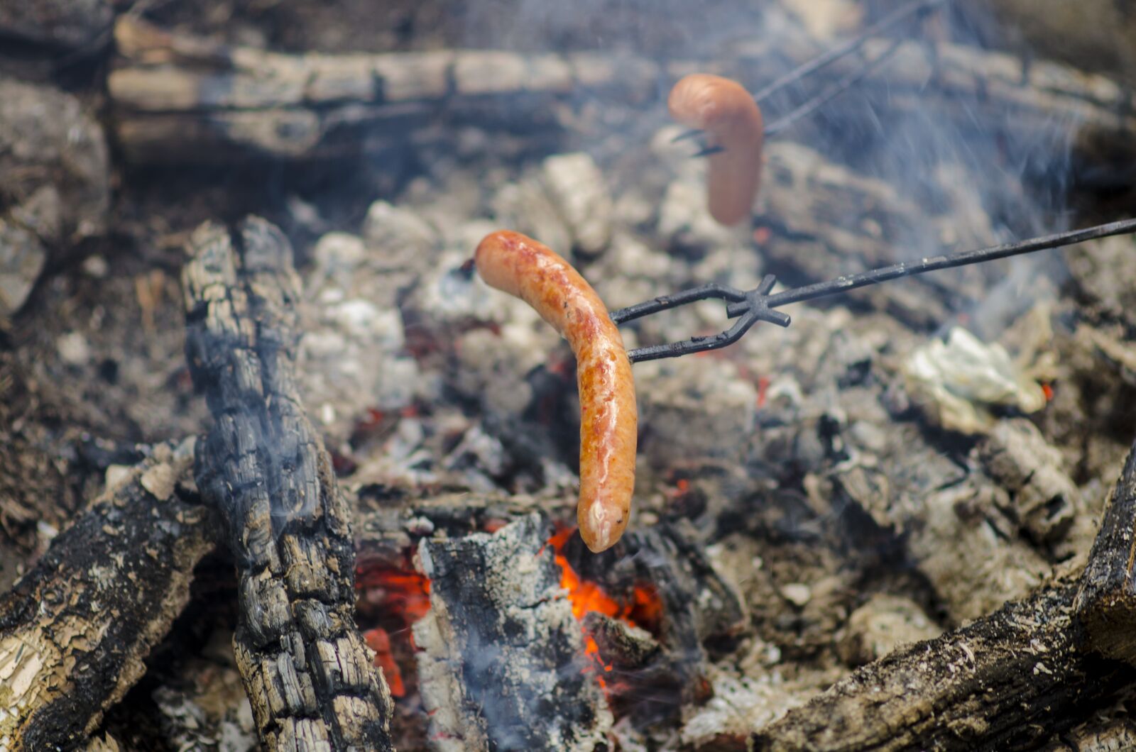 Nikon D7000 sample photo. Sausage, fire, grilling photography