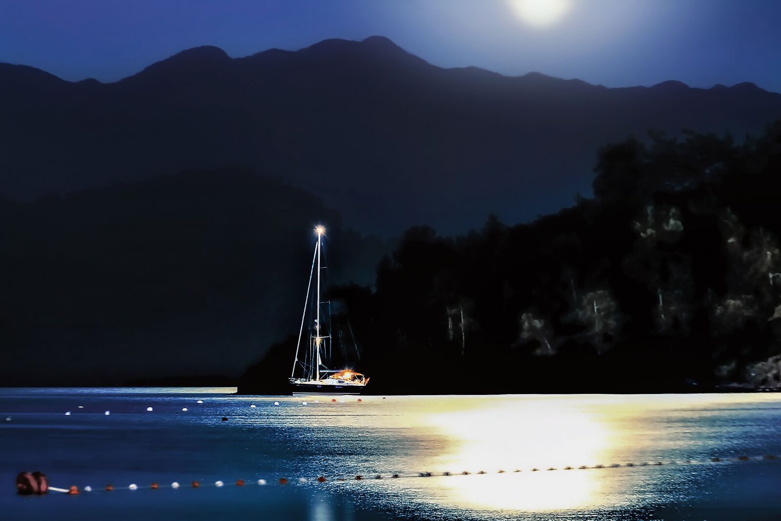 Nikon D3S sample photo. Night, nightscape, moon photography