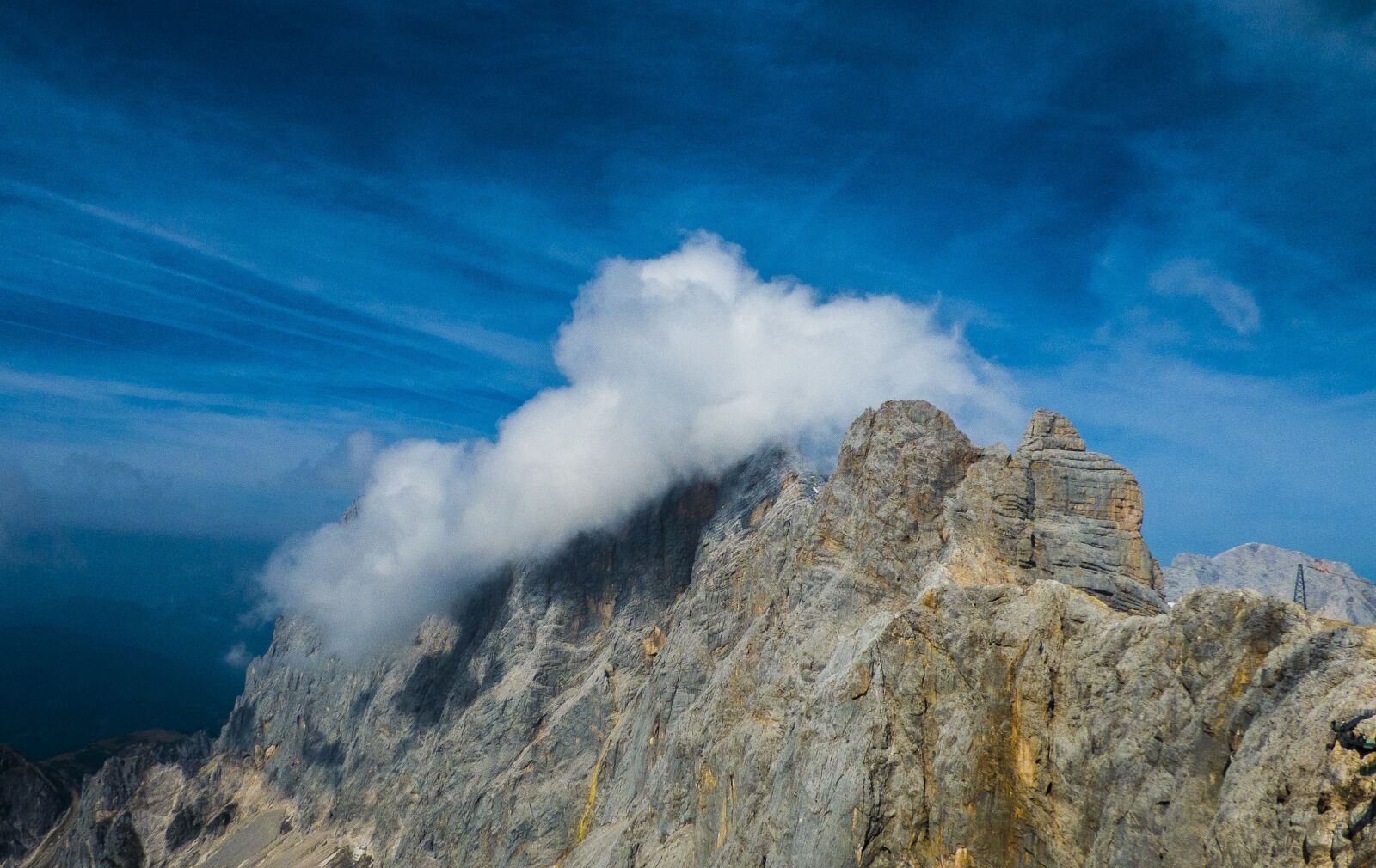 Panasonic DMC-FZ72 sample photo. Clouds, mountain, dachstein photography