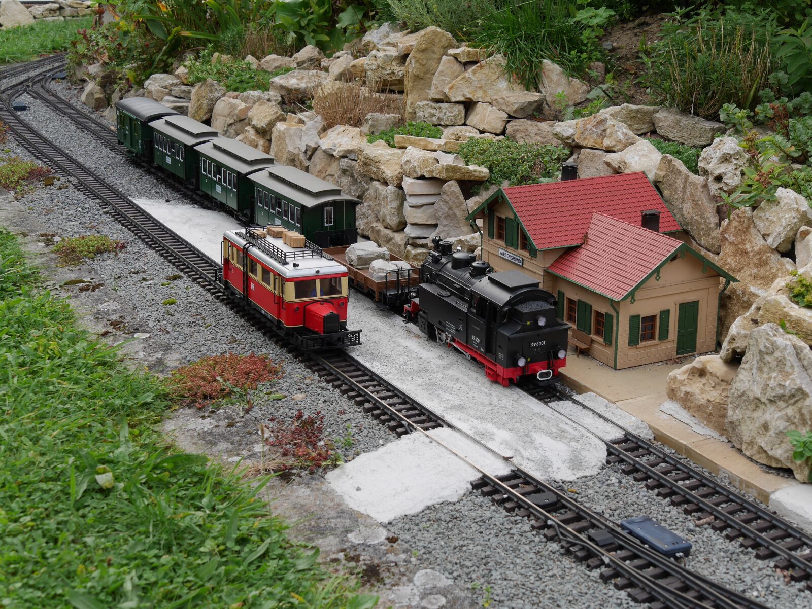 Panasonic Lumix DMC-GX7 sample photo. Garden railway, model train photography