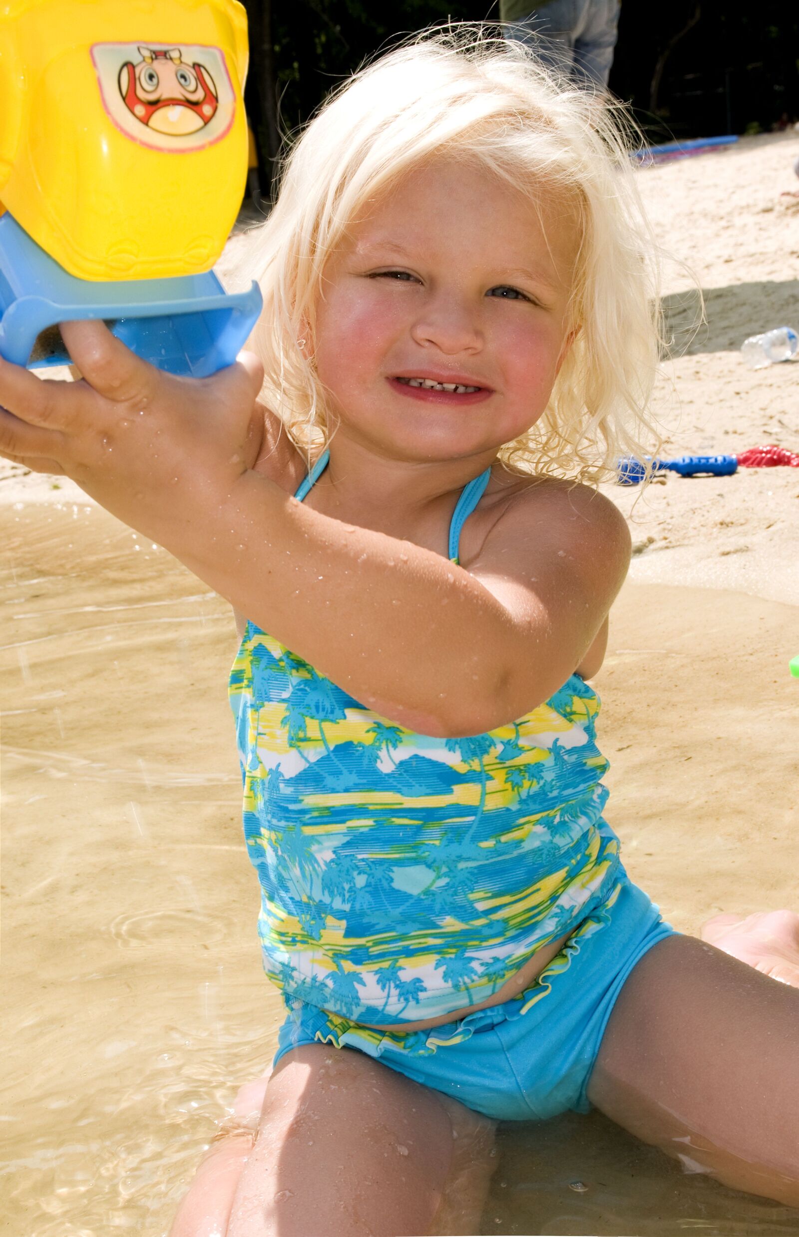 Nikon D300 sample photo. Young girl, wading, water photography
