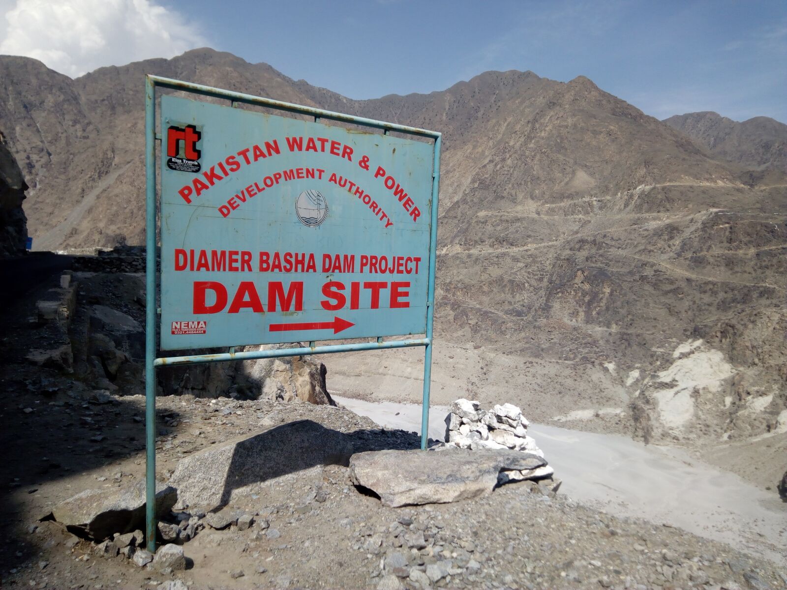 Infinix HOT 4 sample photo. Bhasha dam site, kohistan photography