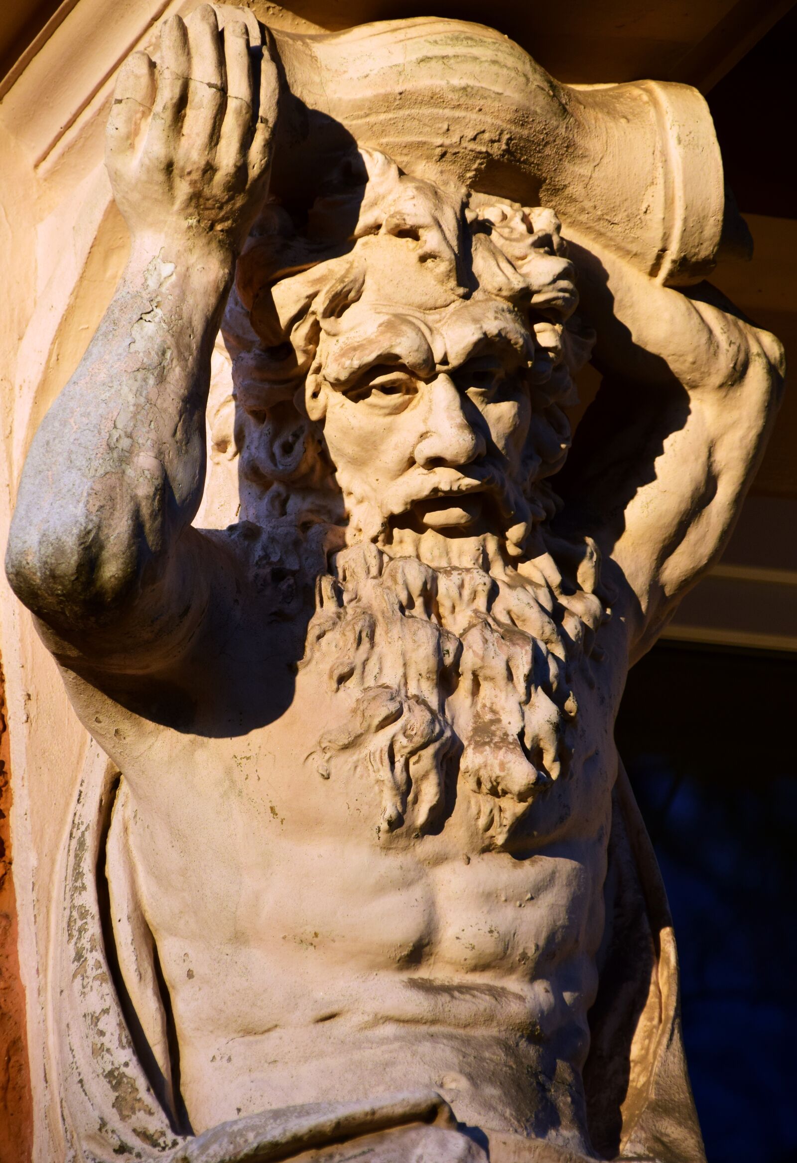 Nikon D3300 sample photo. Atlas, statue, door photography