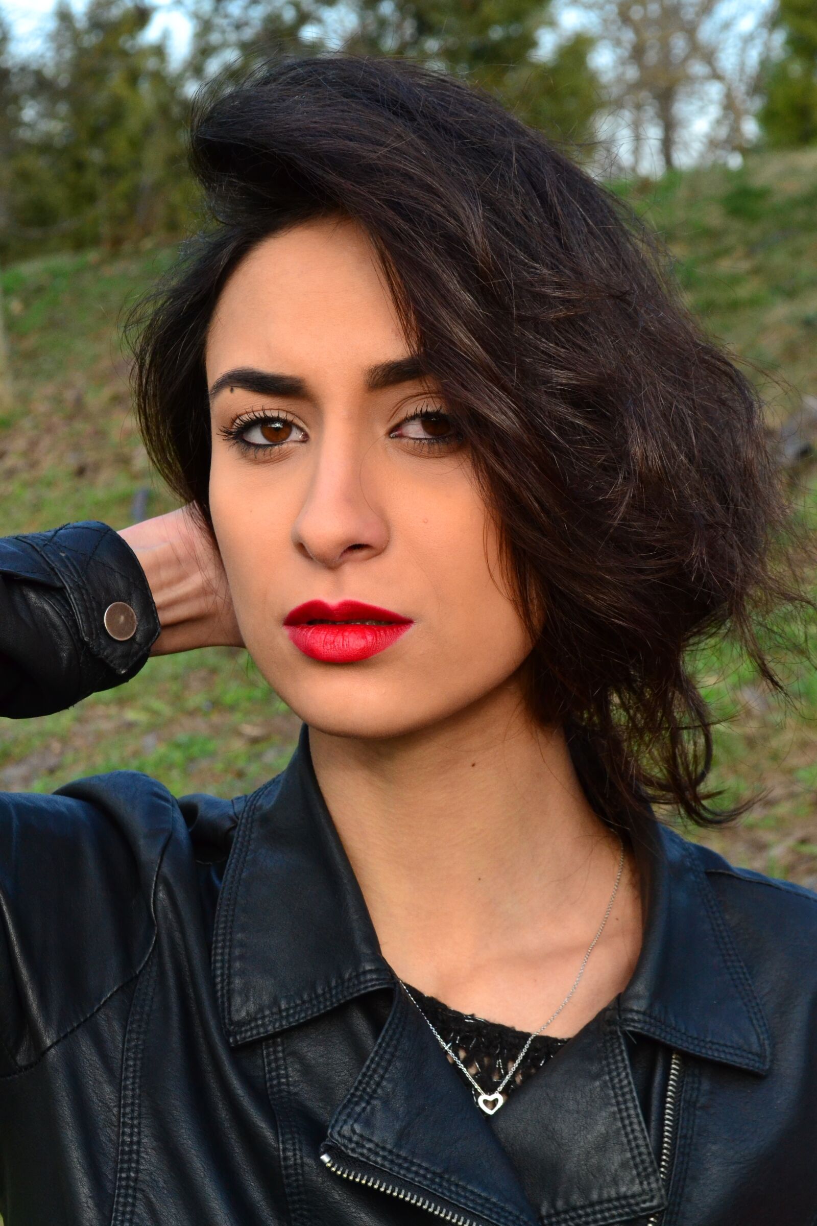 Nikon D3100 sample photo. Girl, red, lips photography