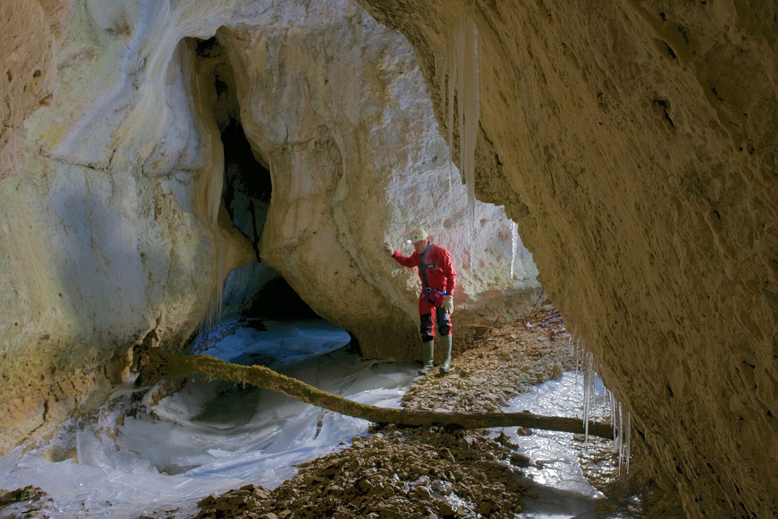 Nikon D750 sample photo. Potholing, cave, ice photography