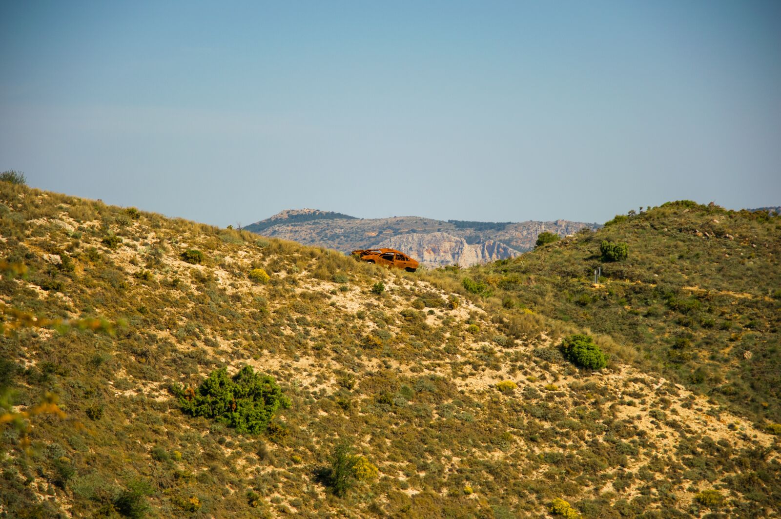 Nikon D5300 sample photo. Scrap, mountain, old car photography