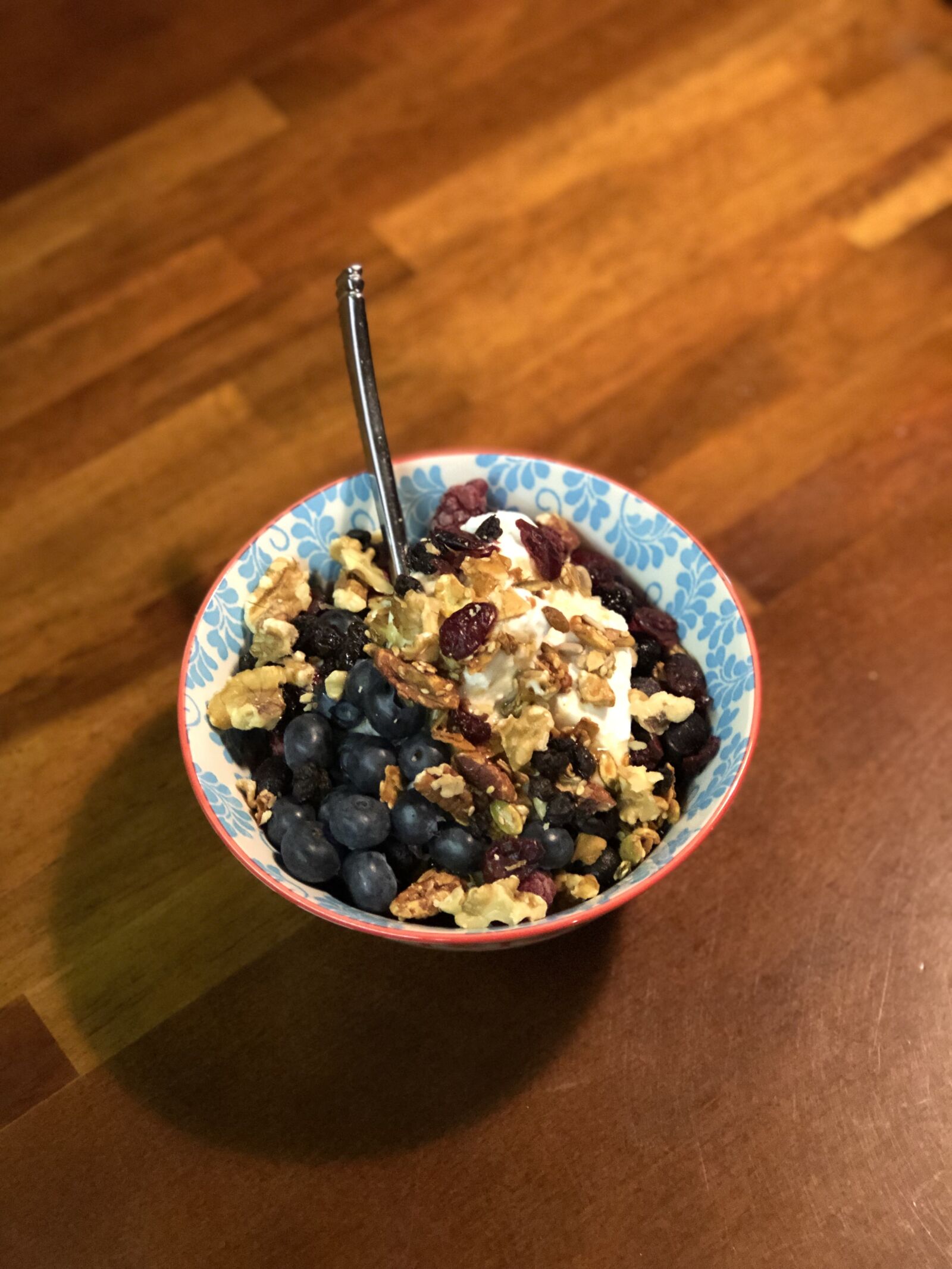 iPhone 8 Plus back dual camera 6.6mm f/2.8 sample photo. Healthy dessert, berry sundae photography