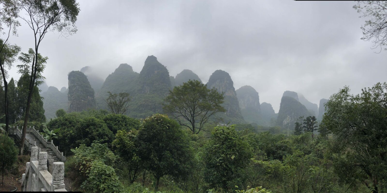 iPhone X back camera 4mm f/1.8 sample photo. Castle, china, hills, jungle photography
