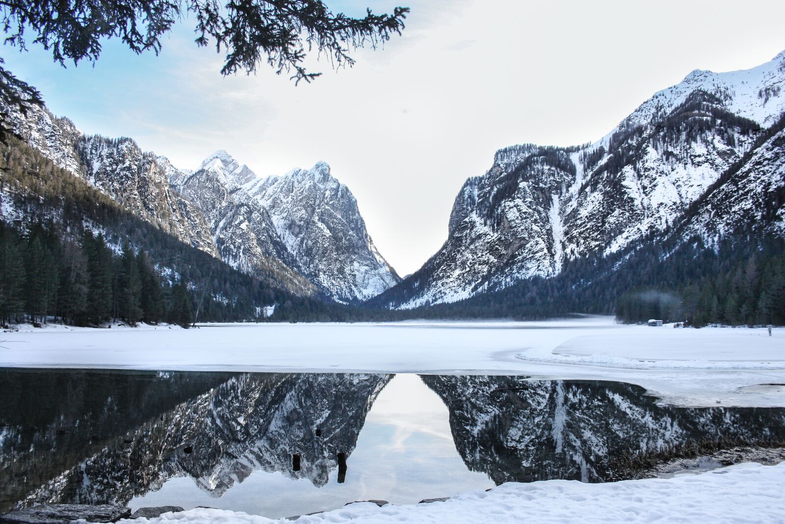 Canon EF-S 18-55mm F3.5-5.6 II sample photo. Snow, mountain, winter photography