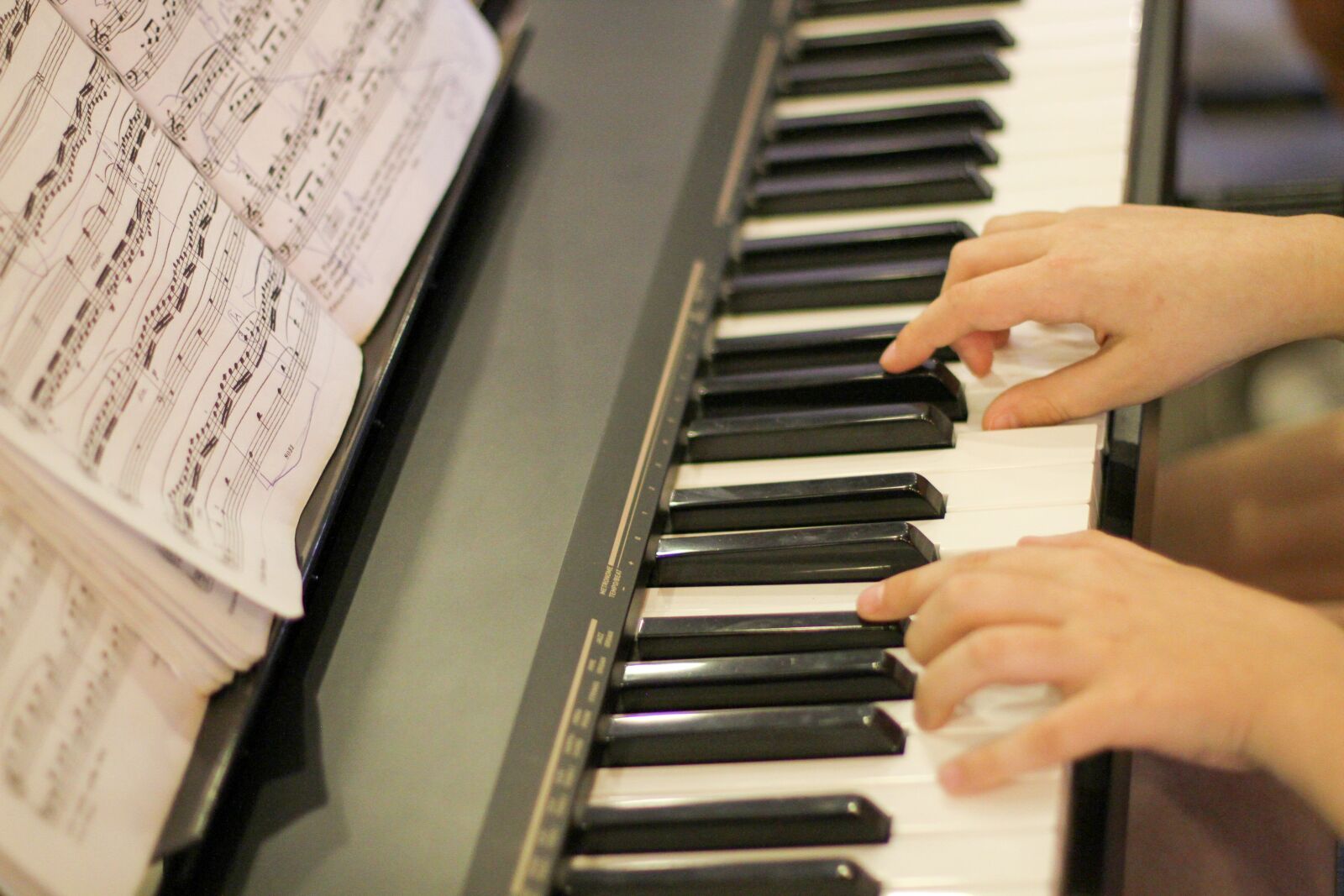 Canon EOS 7D + Canon EF 50mm F1.4 USM sample photo. Piano, hand, playing piano photography