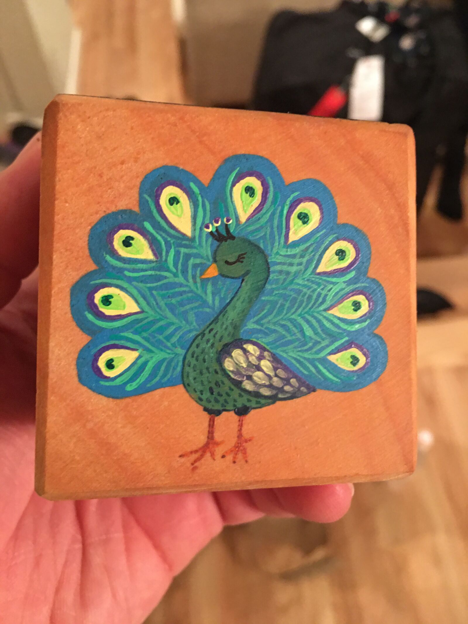 iPhone 6s Plus back camera 4.15mm f/2.2 sample photo. Peacock, block, art photography