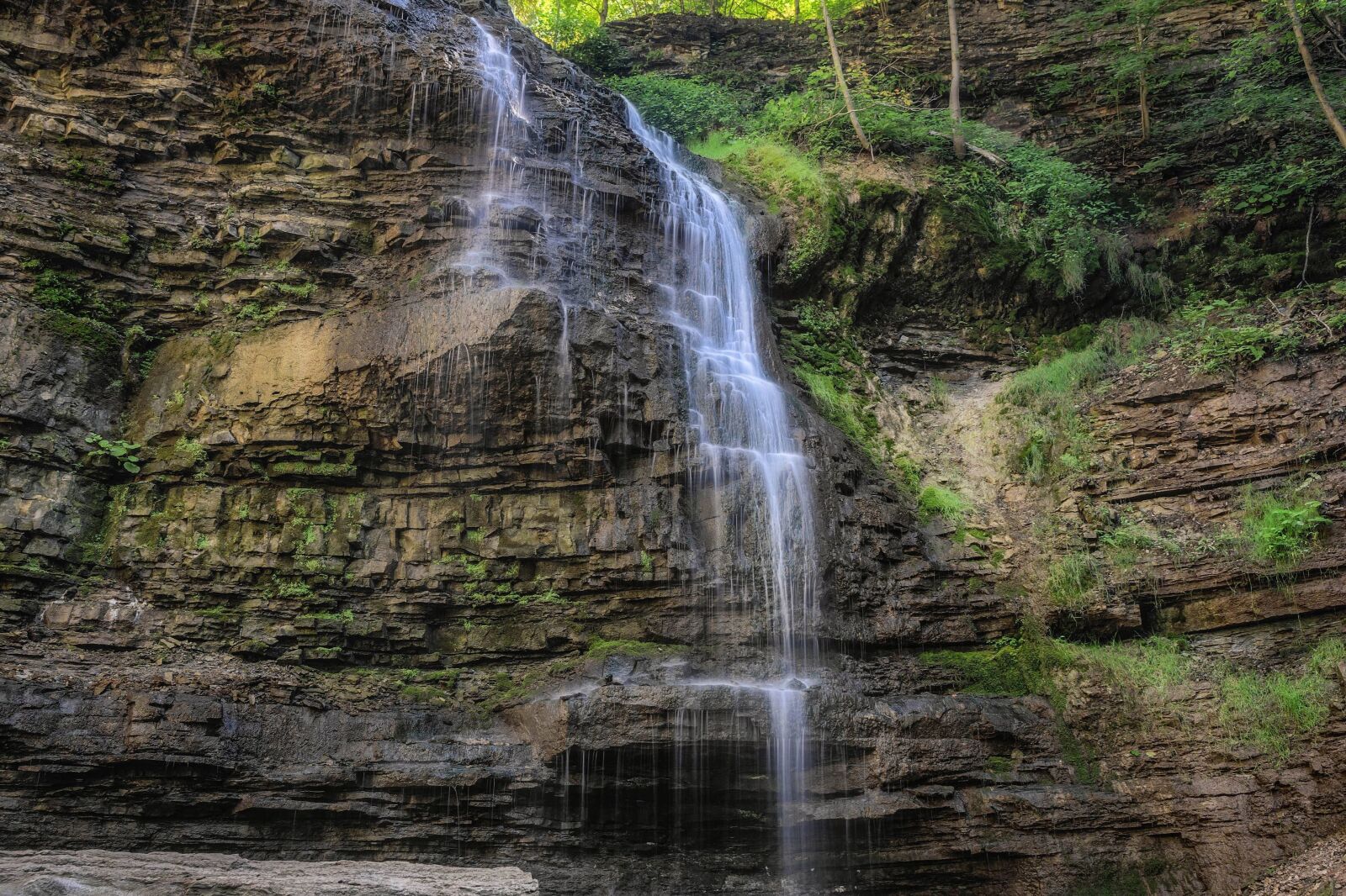 Nikon D750 sample photo. Waterfall, rock, stone, stream photography
