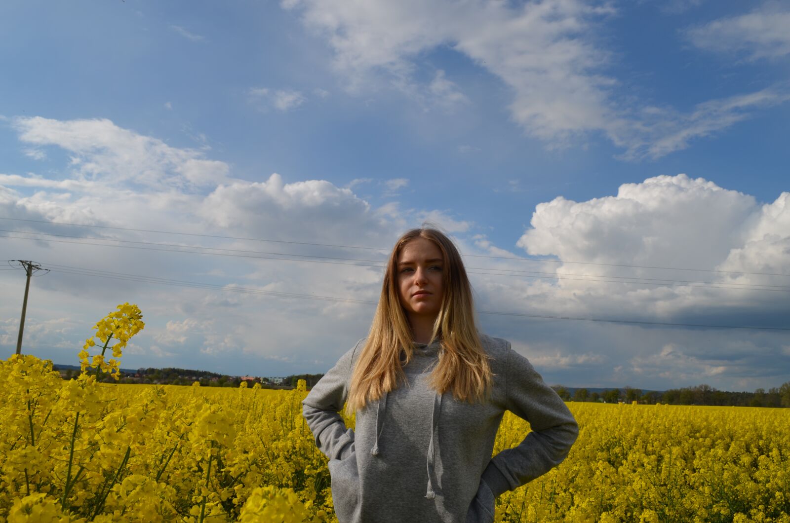 Nikon D5100 sample photo. Agatha, field, sky photography