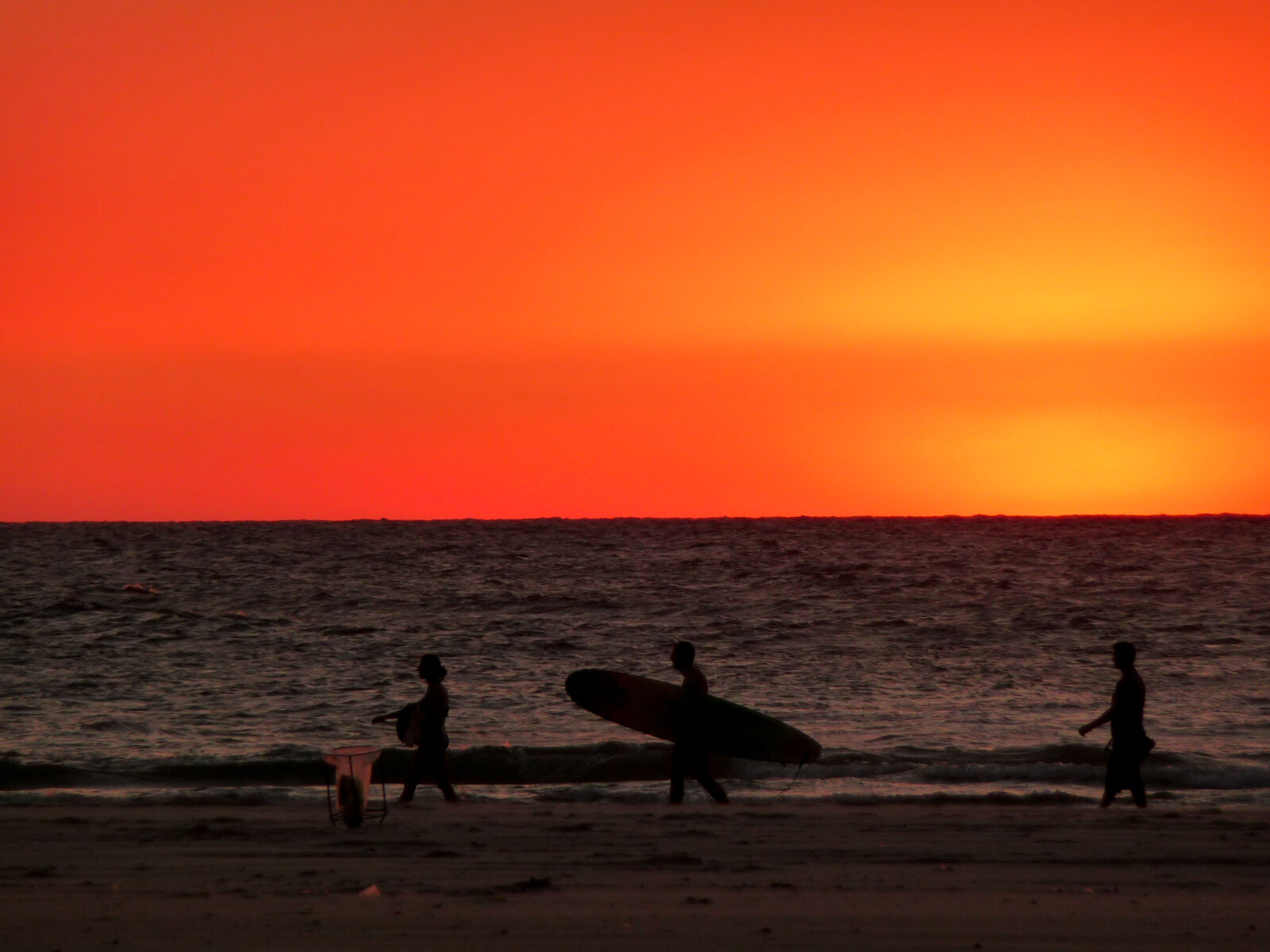 Panasonic Lumix DMC-TZ5 sample photo. Sea, sunset, surfer, orange photography
