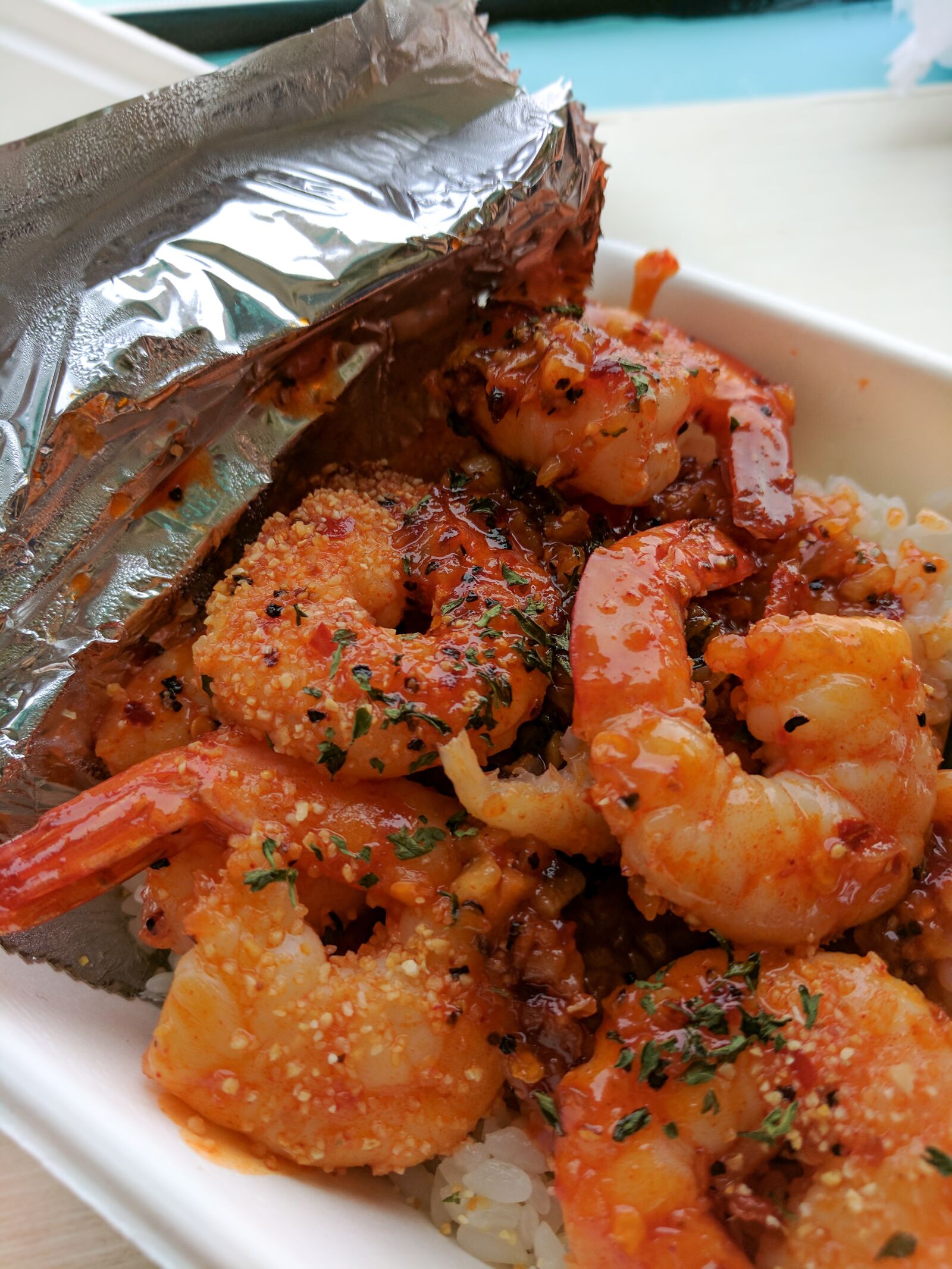 Google Pixel sample photo. Shrimp, cooking, food photography