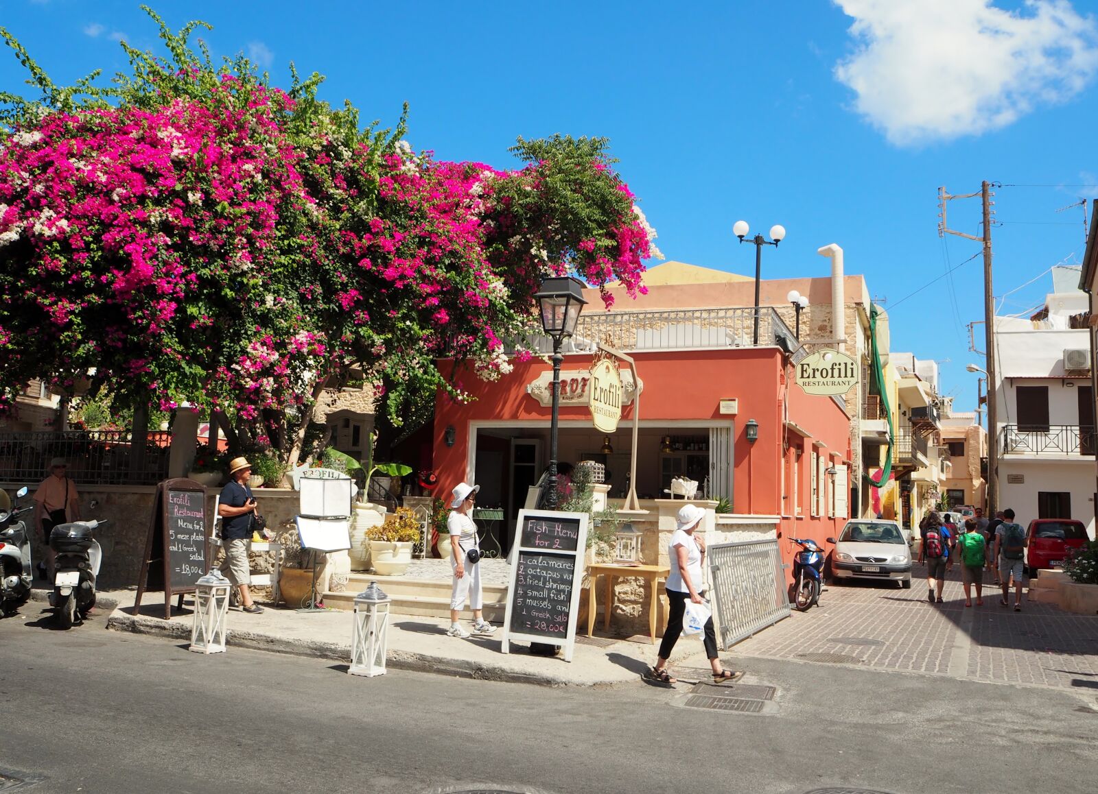 Olympus OM-D E-M10 sample photo. Crete, greece, bougainvillea photography