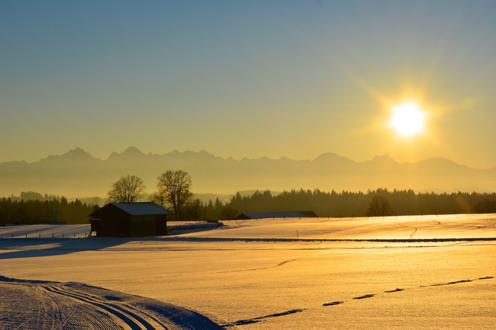 Nikon D5200 sample photo. Sunset, alpine, mountains photography