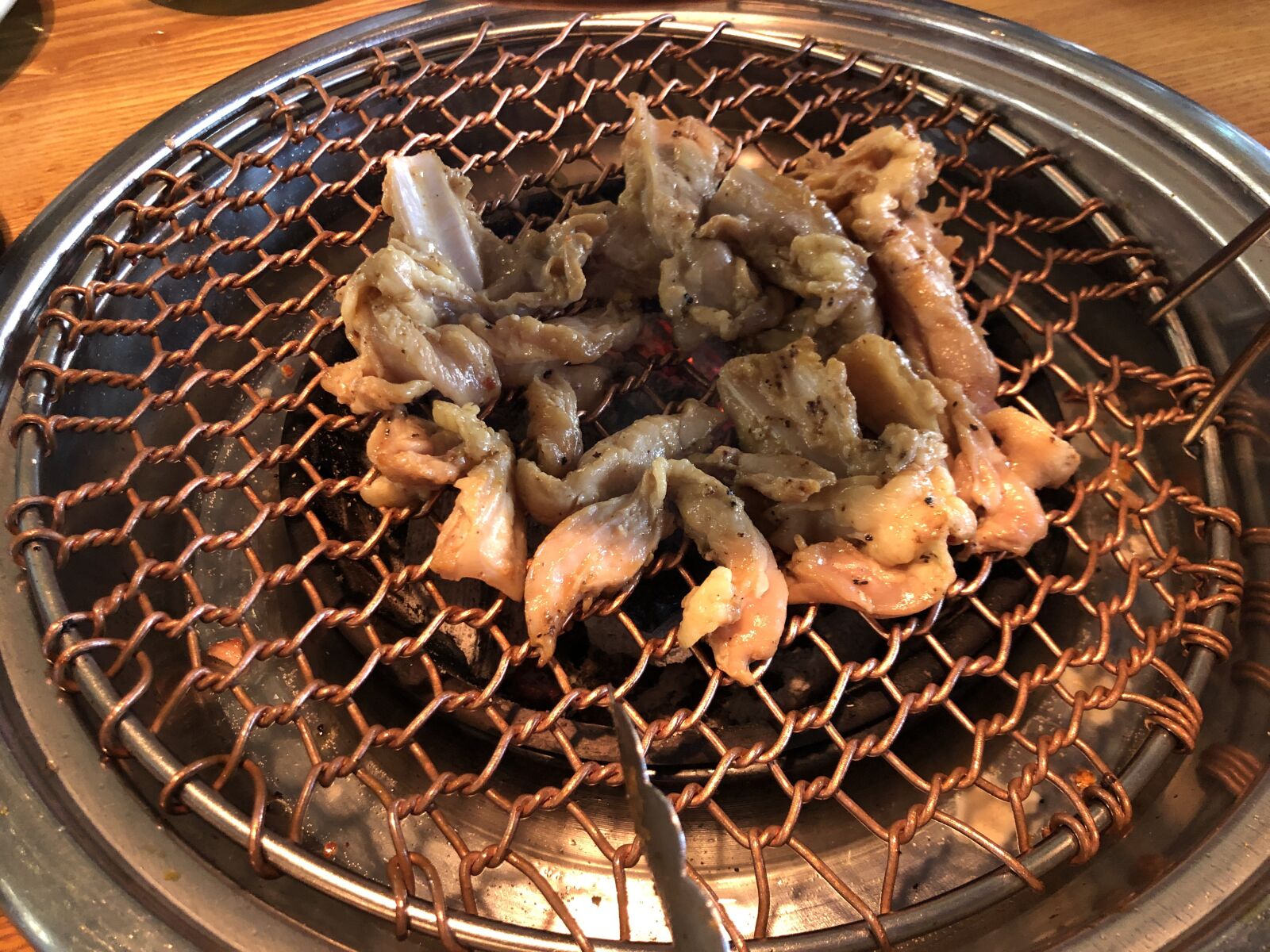 iPhone X back dual camera 4mm f/1.8 sample photo. Chicken, charcoal chicken, soy photography