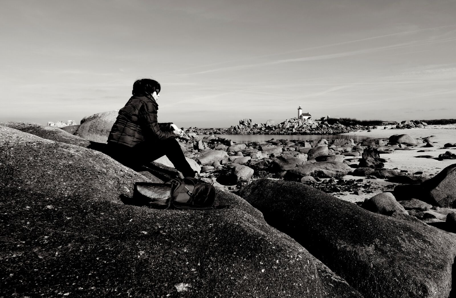 Pentax K-3 sample photo. Brittany france, rocks, lighthouse photography