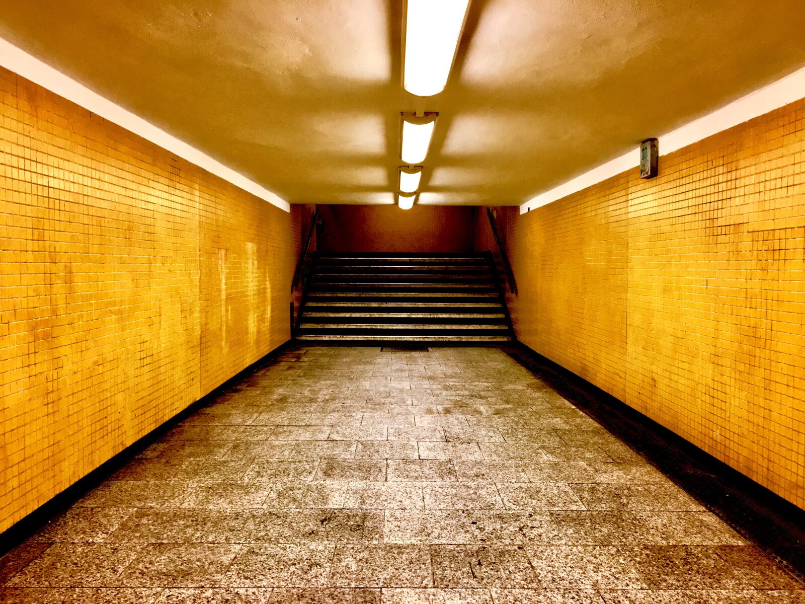 iPhone 6s back camera 4.15mm f/2.2 sample photo. Train, railway station, light photography