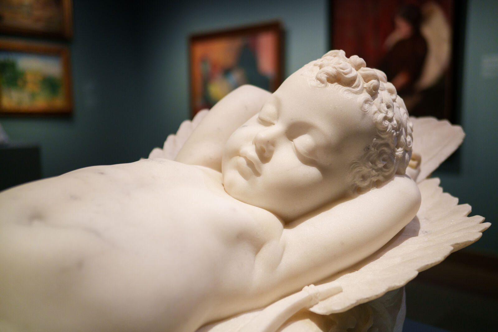 Sony a7R V sample photo. Sleeping statue photography