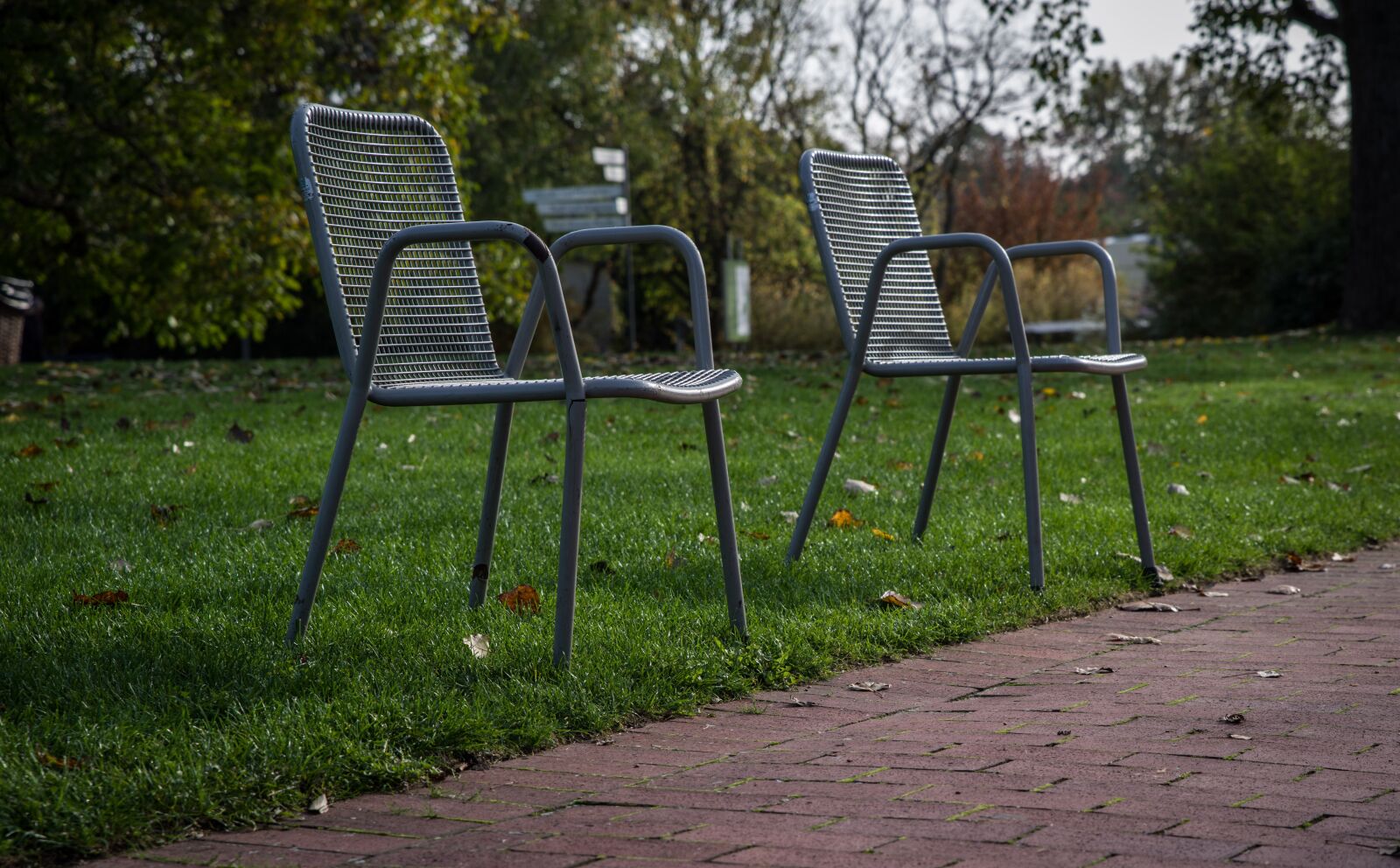 Pentax K-1 Mark II sample photo. Chairs, metal chairs, seat photography