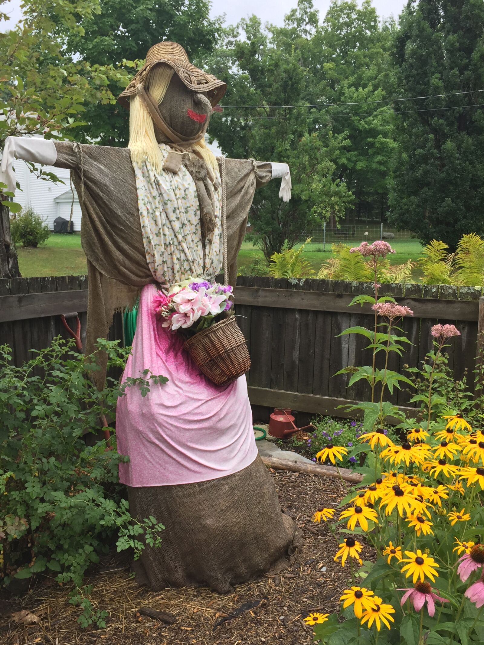 Apple iPhone 6 sample photo. Scarecrow, garden, gardening photography