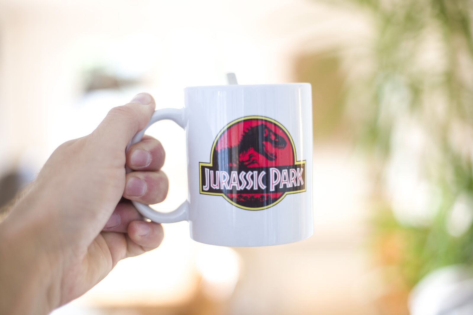 Canon EF 50mm F1.8 II sample photo. Jurassic park, cup, coffee photography