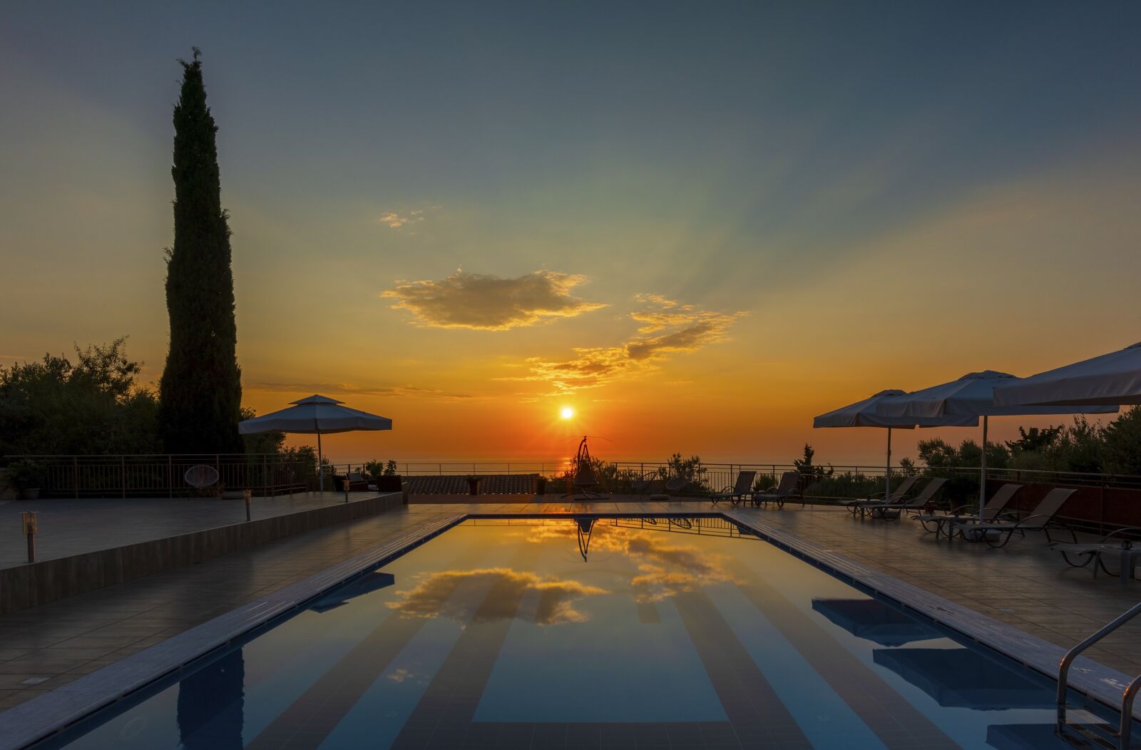 Nikon D750 sample photo. Sunset, pool, sea photography