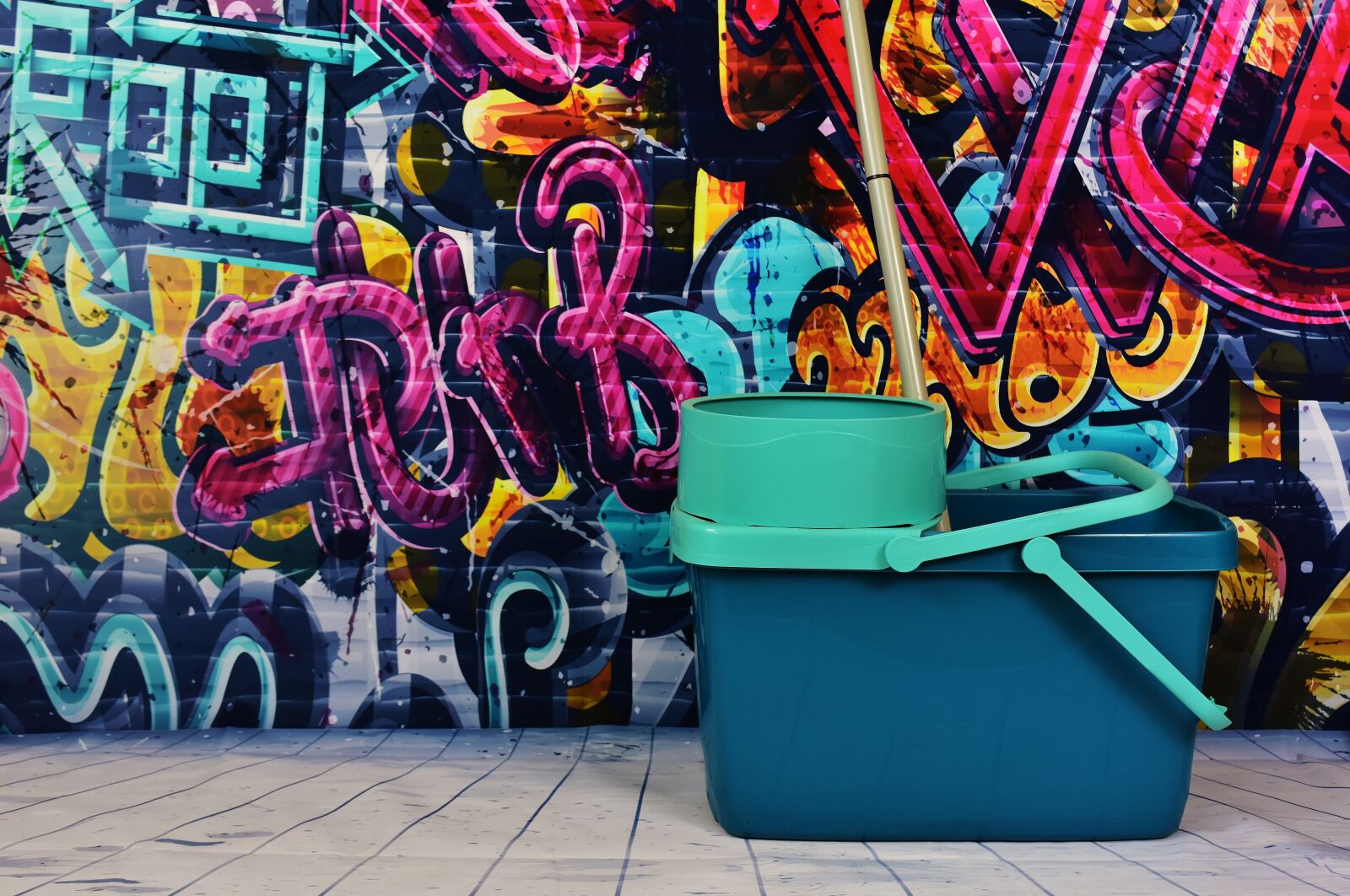 Nikon D7200 sample photo. Graffiti, putz bucket, remove photography